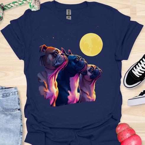 Bulldog & Moon - V4 - All Bulldogs T-Shirt
